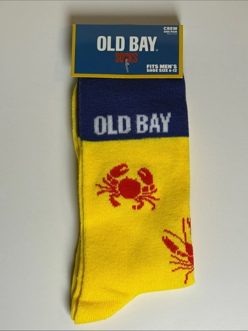 Odd Sox Old Bay Novelty Crew Socks Men’s Shoe Size 6-12